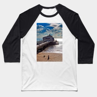 Bournemouth Pier And Beach Dorset England Baseball T-Shirt